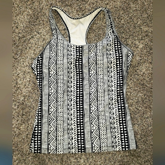 Volcom| Racerback Workout Swim Tank with Western Pattern - Picture 1 of 4
